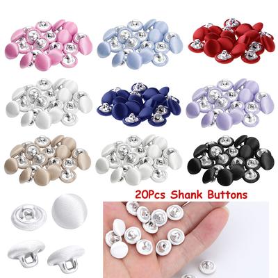 20 Teile/los Satin Dachte Taste Hochzeit Kleid Mantel Windjacke Taste DIY Zubehör
