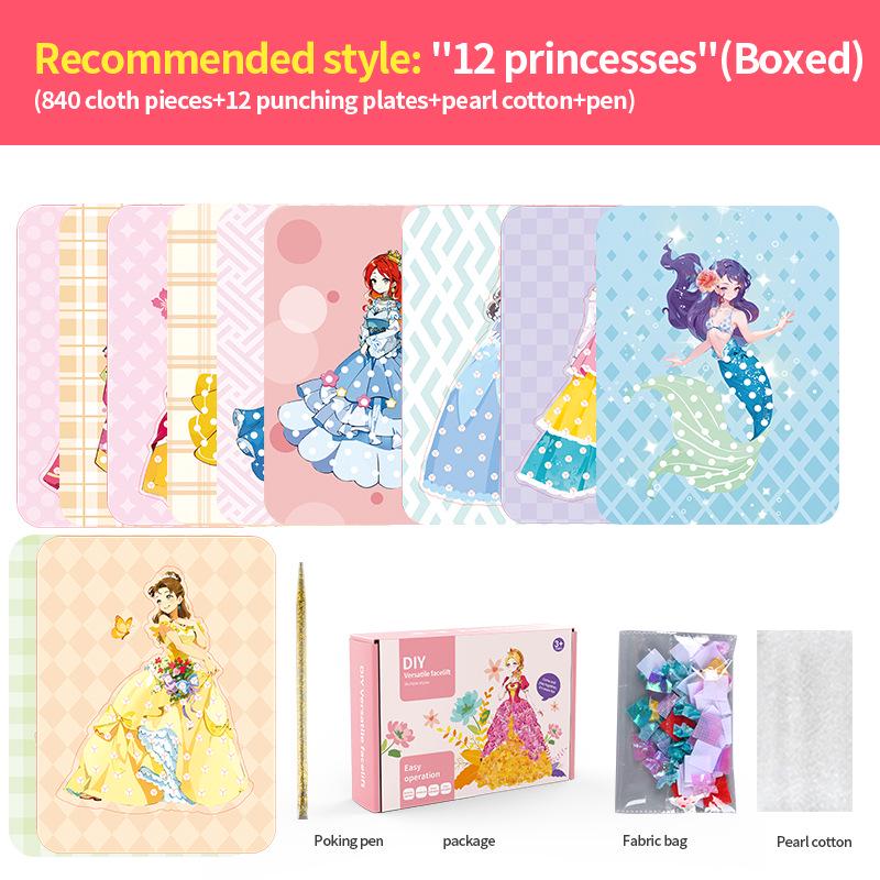 Creative DIY Dress-Up Sticker Toy for Girls - Dreamy Princess Kindergarten Gift
