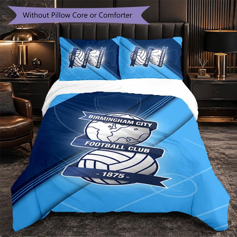 Birmingham City Themed Bedding 3Pcs Duvet Cover Set Decorative Bed Linen For Teen Room Home Decoration