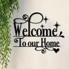 Vintage Welcome To Our Home Metal Wall Art Rustproof Iron Decor Housewarming Gift