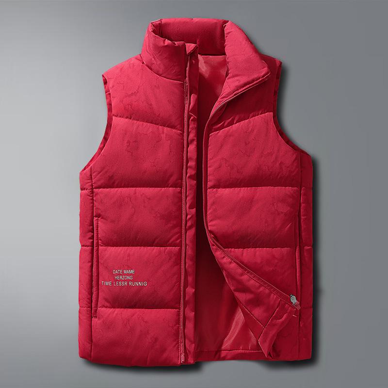 Zimní vesta Pánská Podzimní teplá bavlněná bunda Nadměrná pánská bunda Vesta Volná bavlněná bunda