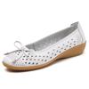Comemore Estate Scarpe Basse Slip-on Traforate Comode da Donna Cunei in Pelle Fondo Morbido Casual Monocolore Scarpe Singole da Donna