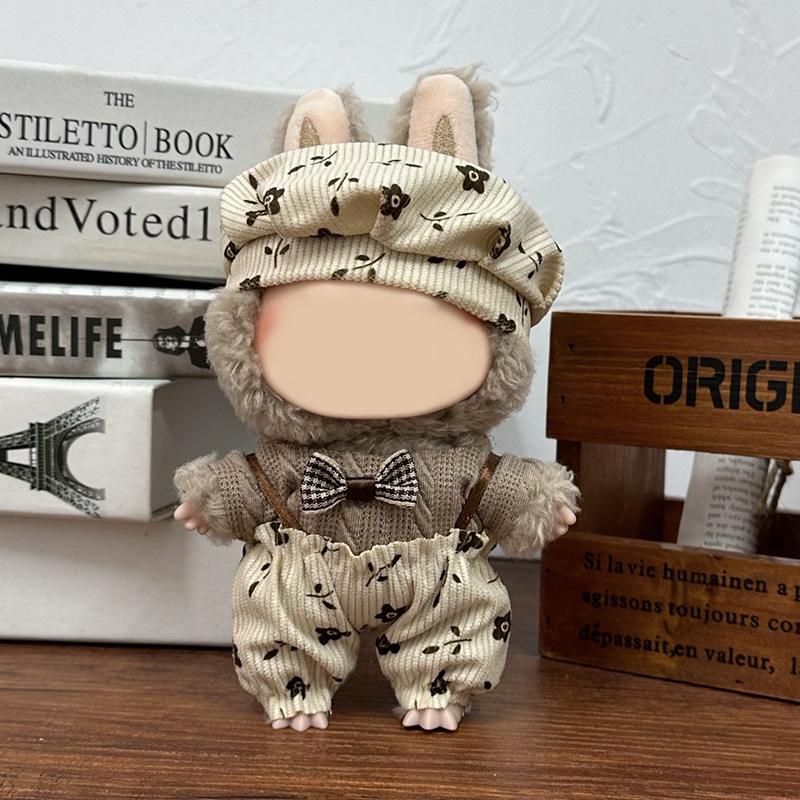 Labubu Kleidung Outfit Accessoires Für 17Cm Vinyl Labubu Plüschpuppe Freizeitkleidung Plüschtier Kleidung Ersatzset