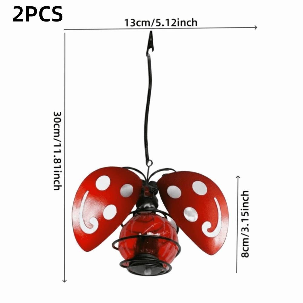 Auto On/Off Solar Butterfly Lantern 7-8H Lighting 8H Lighting Hanging Lantern Butterfly Design Waterproof Metal Lamp Patio