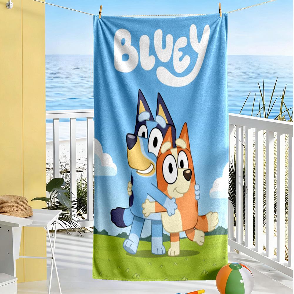 Bluey Bingo Adventure Beach Towel Super Soft & Absorbent Comfortable Lightweight Suitable for Sports, Travel, Swimming, Yoga, Bathroom, Beach, And Poo