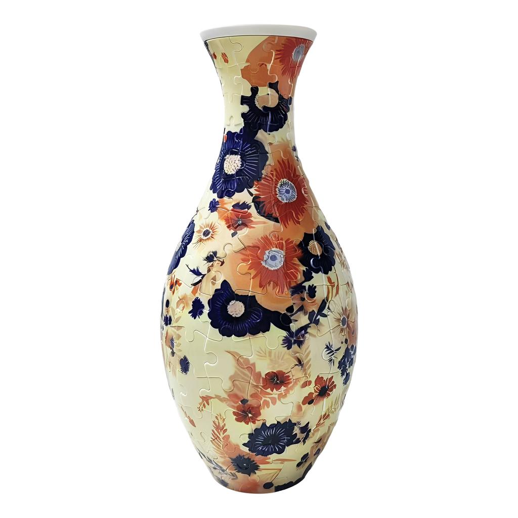 3D Puzzle Vase Arts Puzzle Flower Vase DIY Crafts Plastic Home Decoration Flower Arrangement Office Housewarming Kids Toys Gifts