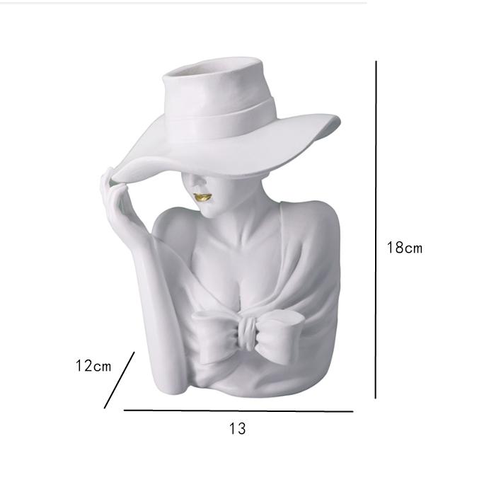 Vază în stil nordic Vază cu față Ornamente pentru sufragerie Artizanat din rășină Vaze din rășină Accesorii pentru decorarea casei vaze cu flori