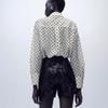 Women's Polka Dot Shirt with Bow - Spring/Summer 2025 Collection: Sweet, Versatile Drape, and Simple Design.