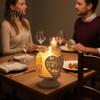 Winter Home Soft Furnishings 2Pcs Christmas Hollow Metal Candle Holder, Vintage Tabletop Tealight Lantern, Xmas Tea Light Holder Elk, Tree,