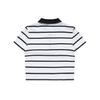 FILA Casual Striped Knitted Polo Shirt Women tops White T11W326101F-WT