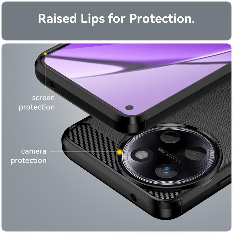 For Realme 11Case Cover OPPO Realme 11 Capas New Armor Carbon Fiber Shockproof Phone Bumper Back Soft TPU Fundas Realme 11 4G