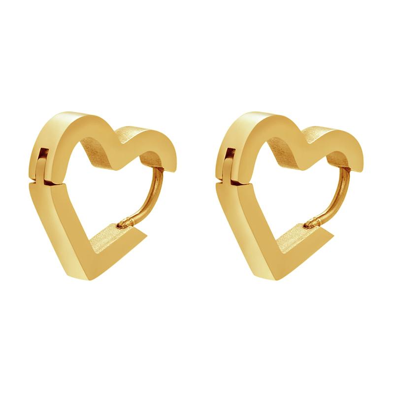 Stainless Steel Earrings Geometric Shapes Triangle/Heart/Rectangle Fade-Resistant Hypoallergenic Nickel-Free Jewelry Earrings