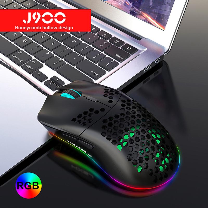 

PDTO USB Проводная игровая мышь Выдолбленная RGB светодиодная программирование мыши 6400DPI 6 клавиш