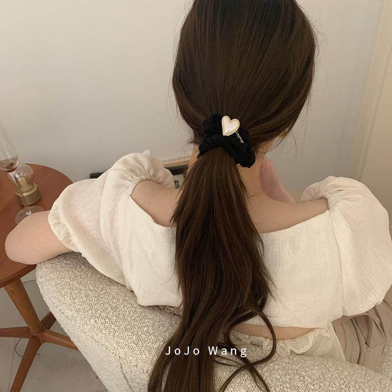 Pearl Super Elastic Hair Band, Leather Band Hair Accessory, Headband Hair Tie, Simple and Elegant Feminine Style