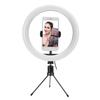10 Inch USB Desktop Fill Light LED Ring Light with Triangular Bracket for Live Broadcast