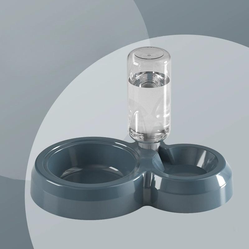 Dual Automatic Pet Feeder Bowl For Dogs And Cats Non Spill Plastic Water And Food Dispenser With Stand KTY