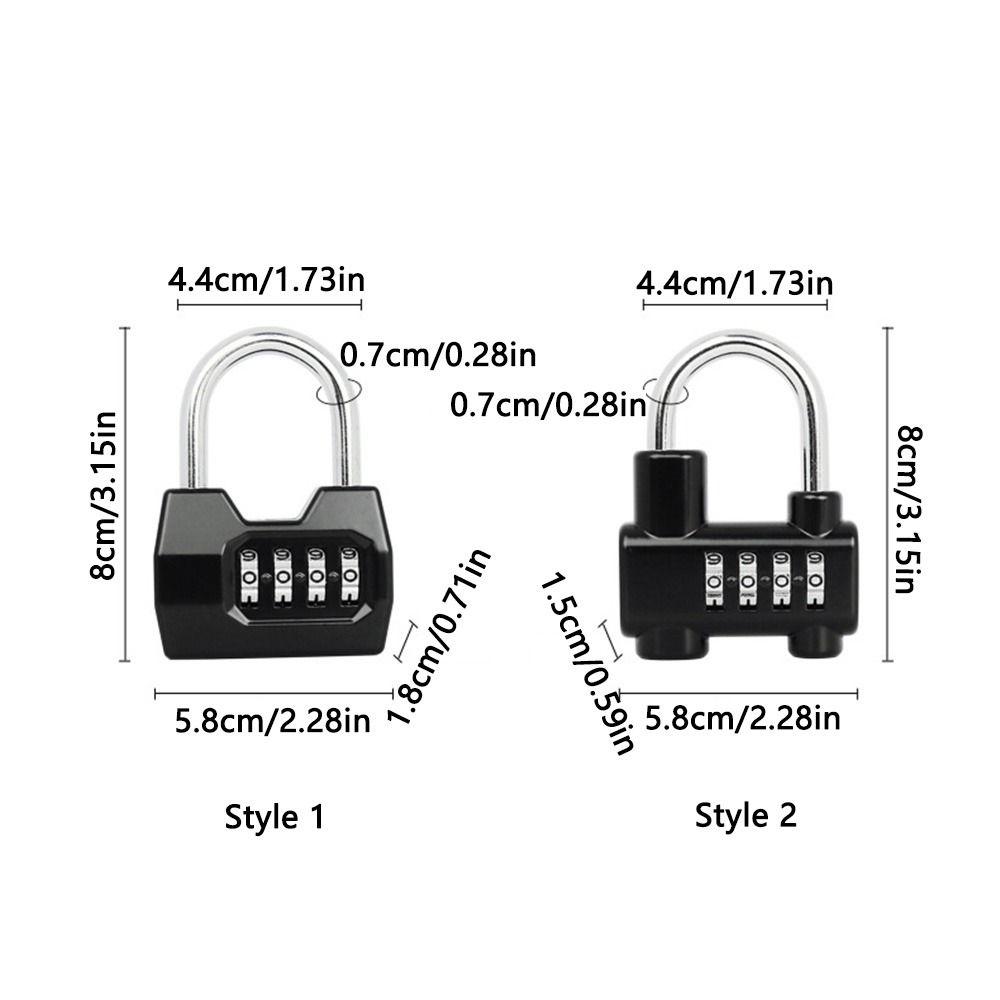 Waterproof Combination Padlock 4 Dial Digit Digit Combination Lock Password Padlock Warehouse Door