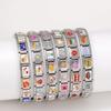 Customizable Cartoon Pattern Stainless Steel Fashion Bracelet Modular DIY Charm Bracelets for Party Occasions