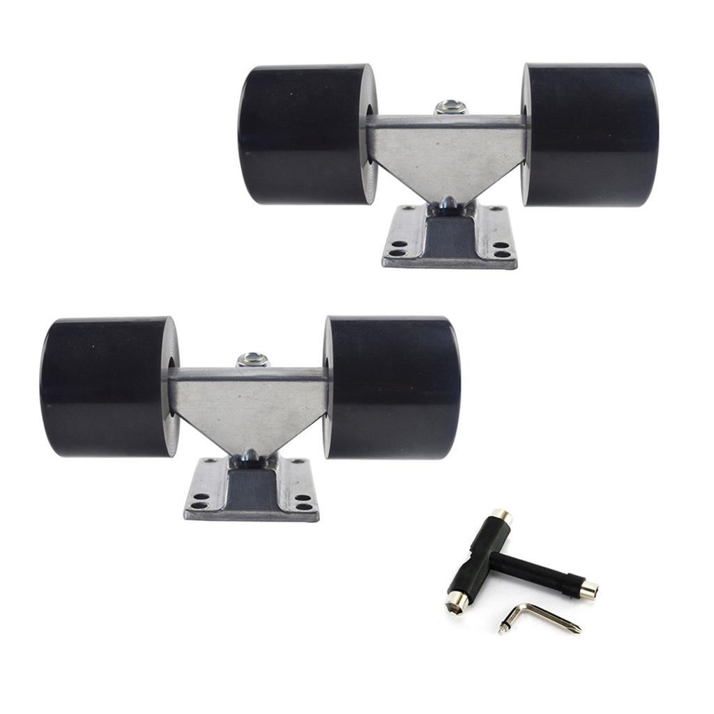 Longboards Achse und Räder Skateboards Radhalterung Brückenbasis und PU-Rad Hardware Skateboards Zubehör