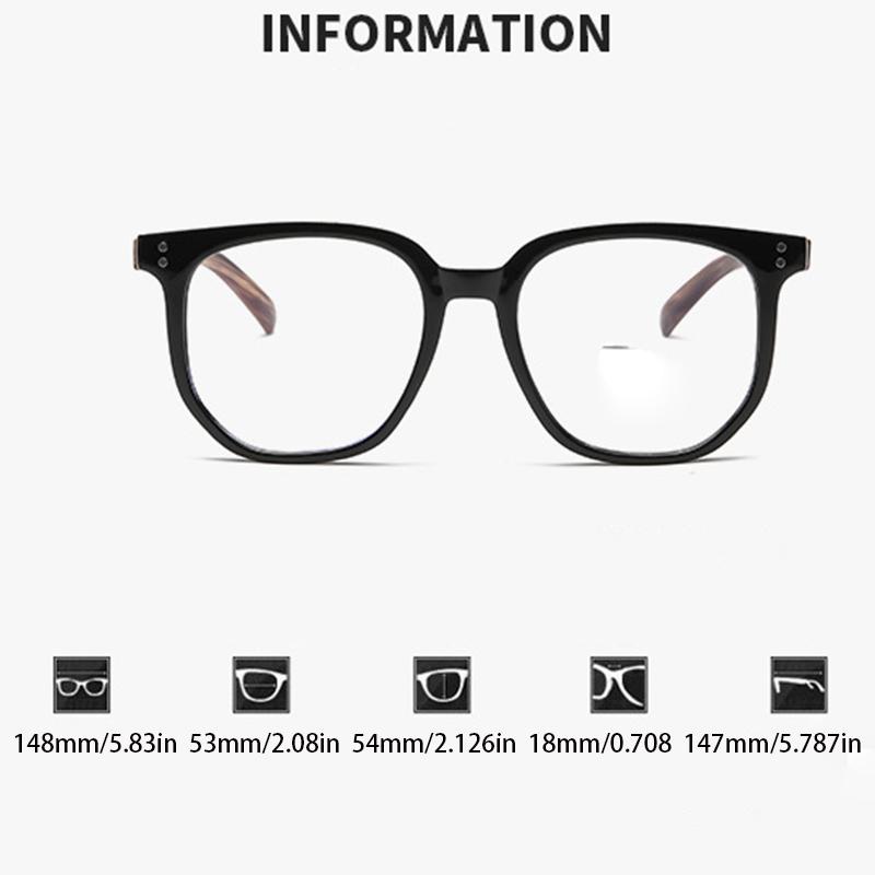 Large Frame Wooden Grain Leg Glasses TR Anti Blue Light Eyewear Unisex Classic Square Computer Eyeglasses