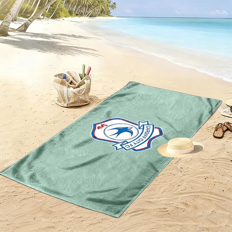 Cardiff City F.C Print Beach Towel, Large Soft Quick Dry Towel for Beach Camping Swimming