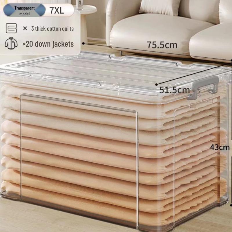 Transparent Large Capacity Storage Box for Clothes, Toys, Snacks