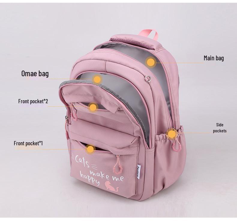 Large Capacity Casual Backpack for Middle School Girls, Grades 4-6