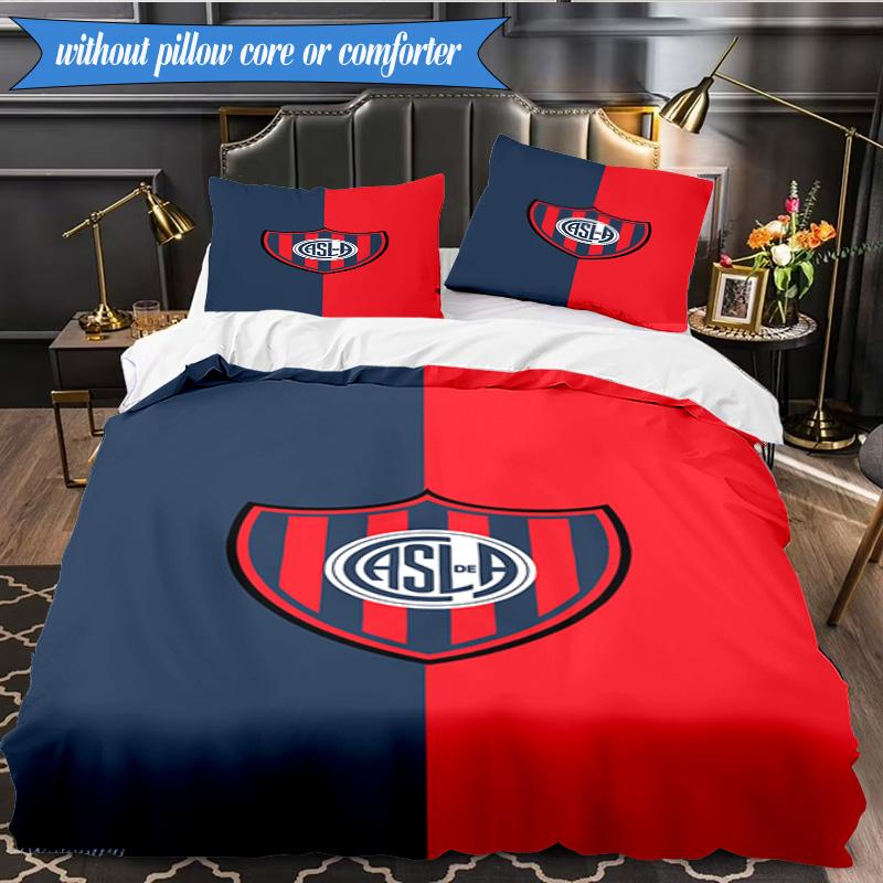 Club Atletico San Lorenzo 3pcs Bedding,Including 1pc Duvet Cover And 2pcs Pillowcases Perfect for Christmas,Ideal for Bedroom, Dormitory
