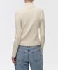 MUSINSA STANDARD WOMAN Ribbed Slim Knit Zip-Up [Cream]