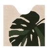 Senko M+home Monstera Toilet Mat, N, Approx. 60 X 60 Cm, Beige, Modern, Antibacterial, Odor Resistant, Made In Japan, Product Number 26823