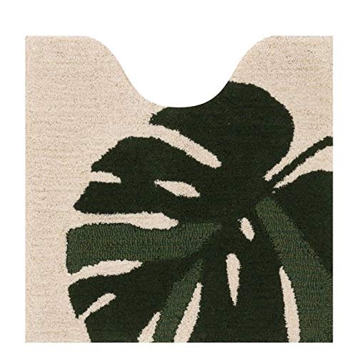 

Senko M+home Monstera Toilet Mat, N, Approx. 60 x 60 cm, Beige, Modern, Antibacterial, Odor Resistant, Made in Japan, Product Number 26823
