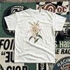 Unisex Retro Boho Casual Tops 1pc Crew Neck Short Sleeve Vintage Distressed White Lily Faded Botanical Flower Art Graphic Print Tees