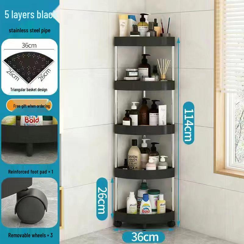 Угловая полка для хранения в ванной - Пластиковая треугольная полка для туалетных принадлежностей