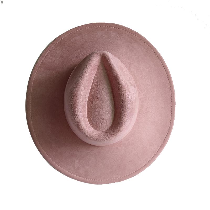 For Burning Vegan Suede Fedora Rancher Hats Blank Hats Multicolor Heart Shaped Top 9.5Cm Brim Unisex Jazz Hat Church Hat