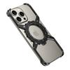 For iPhone 16 Pro Case Magnetic Kickstand Aluminum Alloy+PC Bumper Phone Cover Heat Dissipation