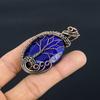 Tree Of Life Blue Sapphire Pendant, Handmade Gemstone Pendant, 999 Copper Wire Wrapped Pendant Antique Jewelry, For Engagement Gift