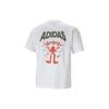 Adidas Originals Cotton Logo Printed Tee Casual Breathable Unisex Short Sleeve Top White H47112
