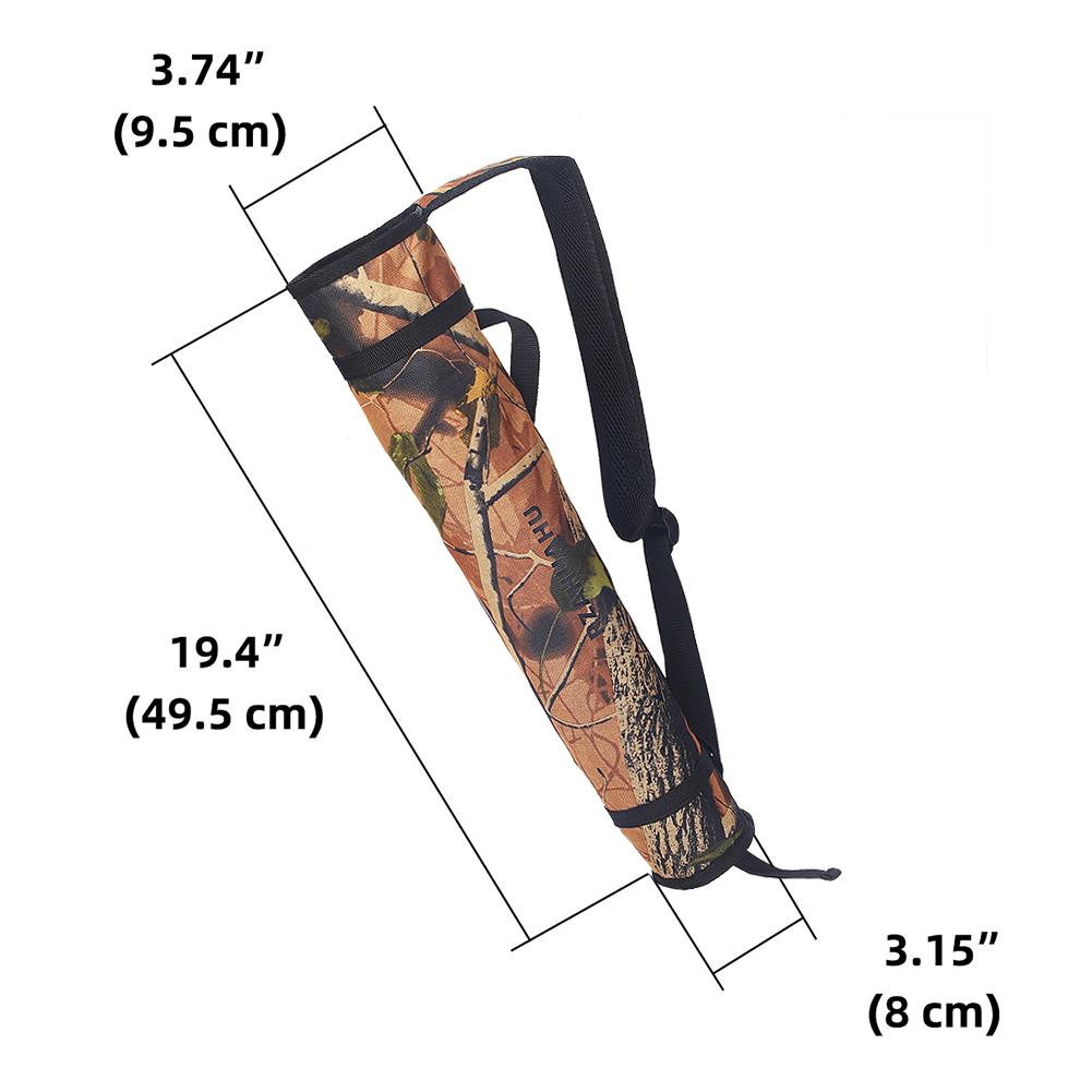 Oxford Cloth Double Tube Arrow Quiver Bag Portable Waist Hanging Archery Arrow Holder Storage Carrying Pouch Outdoor Accessories