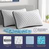 BedStory Cooling Pillows Queen Size Set of 2, Gel Memory Foam Pillows, Medium Firm Pillows for Sleeping, CertiPUR-US Certified