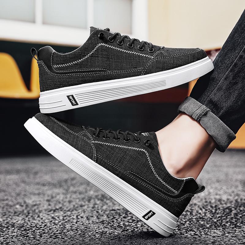 New Fashion Men Sneakers Low Top Lace-up Outdoor Men Casual Shoes Flats Breathable Comfortable Canvas Shoes Male Zapatos