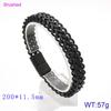 Hand Jewelry, Simple Personalized Woven Double-Row Front And Back Keel Flat Buckle Titanium Steel Men'S Bracelet