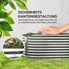 Planter, Metal Flower Planter with Safety Edge and Gloves, Open Bottom, 160W x 80D x 56H cm, Grey