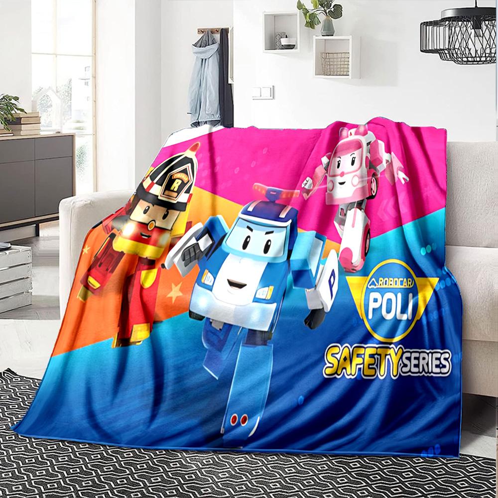 1pc Robots Vehicles flannel Blanket for Super Soft Cute Comfort Blanket for Travel Bedding Couch Sofa Blanket Y73060