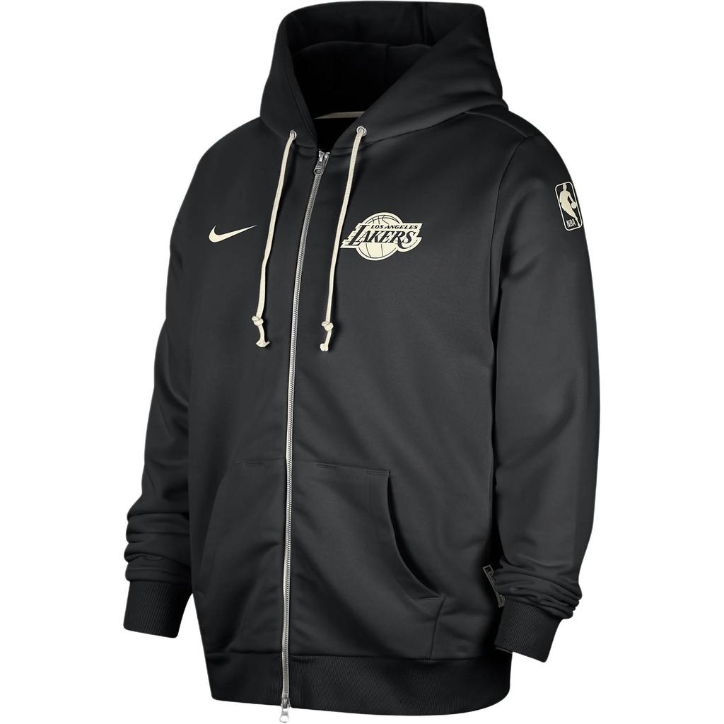 Nike Dri-FIT Standard Issue Los Angeles Lakers Logo Quick-Dry Zip-Up Hoodie Men Hoodies Black FQ3408-010