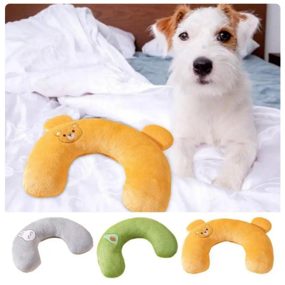 

Comfortable Dog Neck Pillow Soft Pet Sleeping Pillow Pet Pillow Dog U-shaped Pillow For Dogs Cats сірий