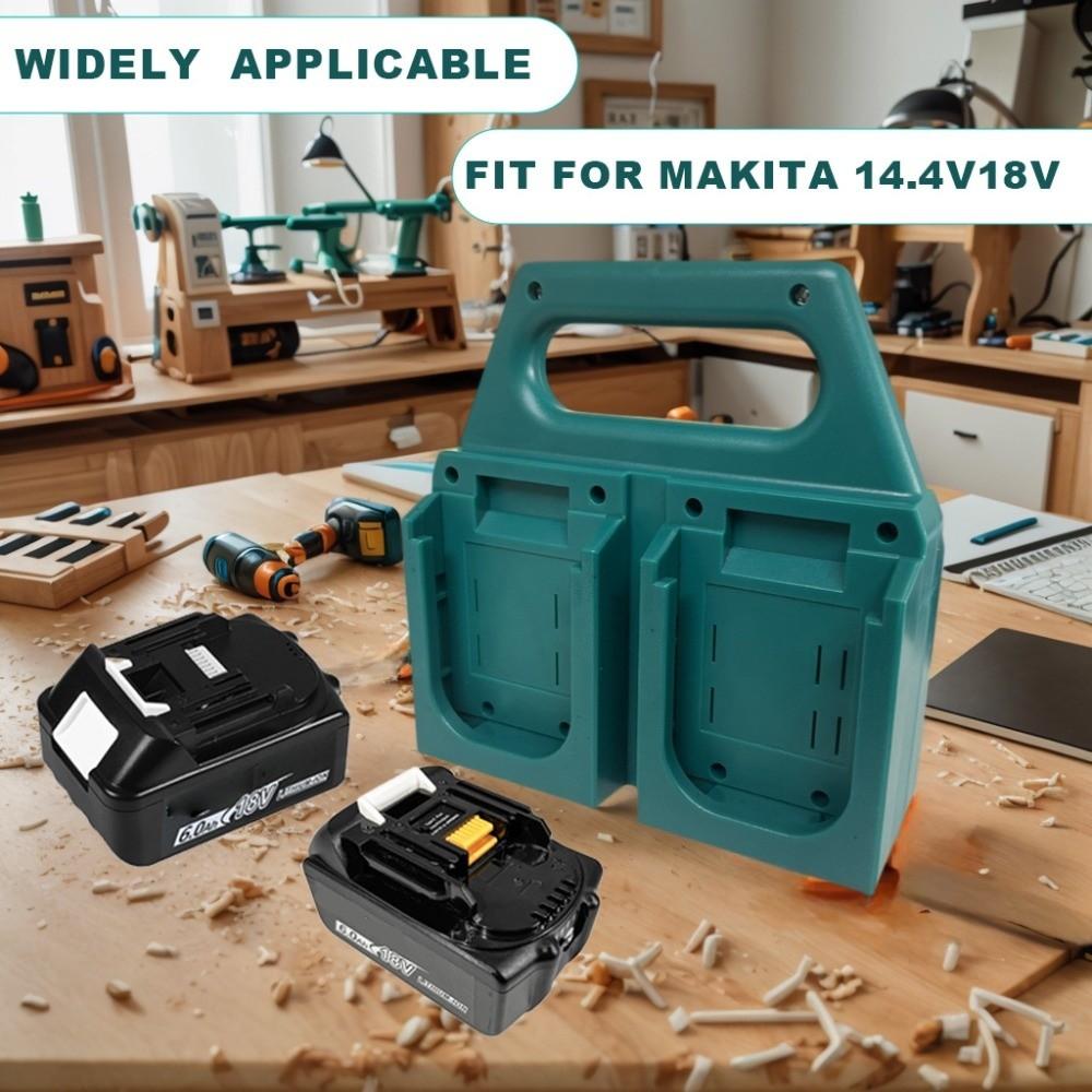 4 Slots Dock Mount Storage Rack Green Machine Drill Storage Bracket Stand for Makita/Bosch 18V