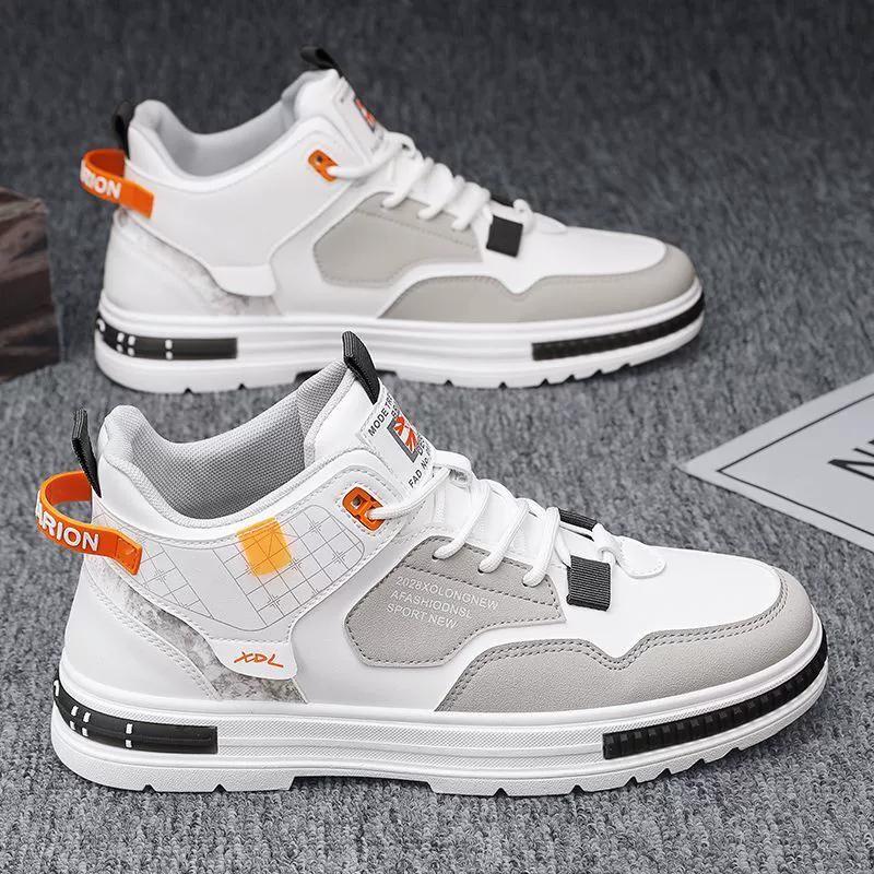 Men Canvas Shoes Spring Autumn Men's Shoes Breathable High-top Shoes Matching Small White Shoes Thick Sole Sports Casual Board Shoes Fashion Shoes