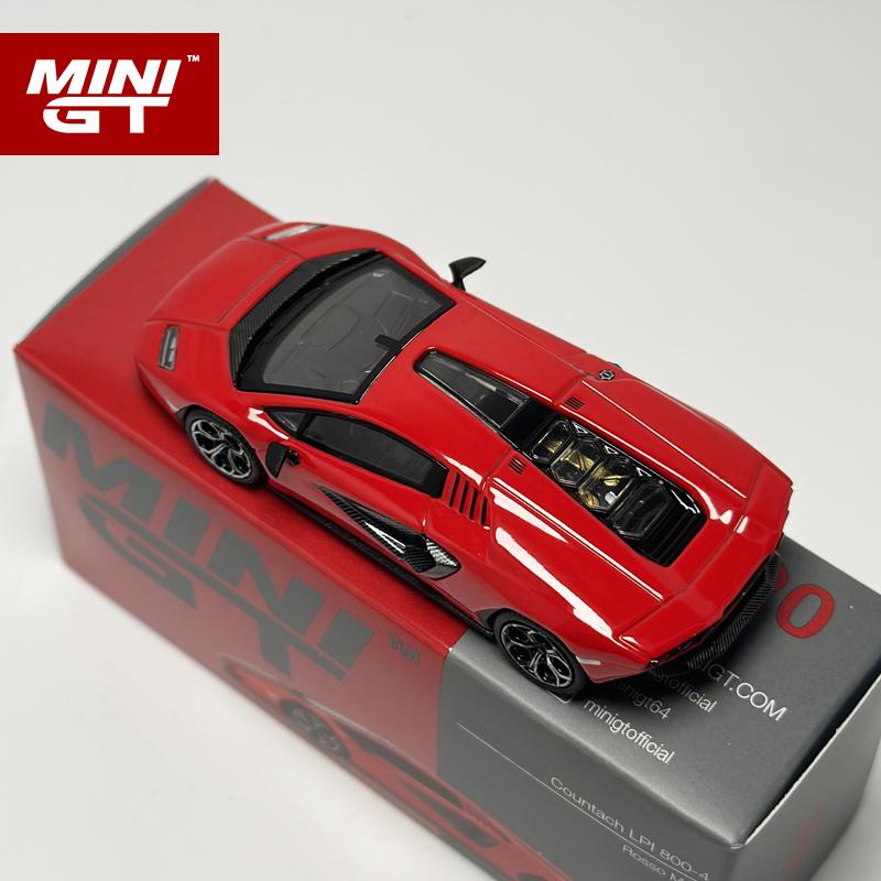 MINIGT 1:64 Countach LPI 800-4 Rosso Mars Red alloy car model 720
