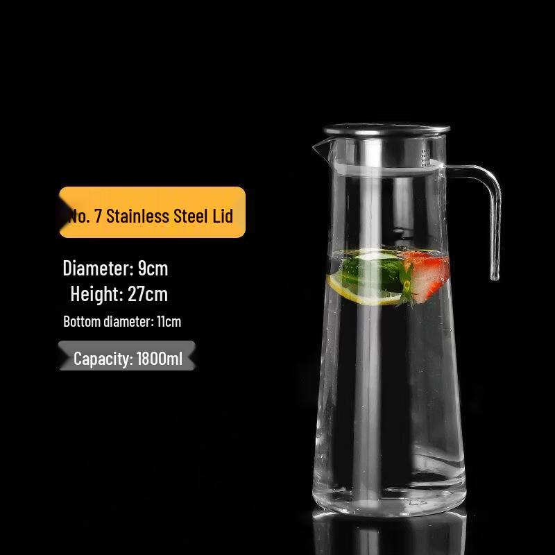 

JingJingRSPC Striped Acrylic Cold Water Pitcher with Steel Lid