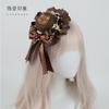 Cute Lolita Headgear Kc Headband Top Hat Original Lolita Chocolate Bear Handmade Headband